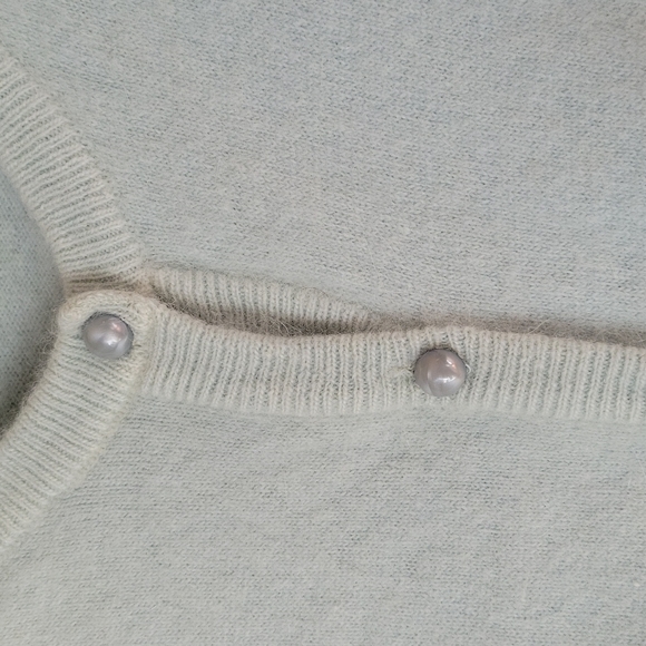 Boundary Waters light blue Angora Lambs wool nylon sweater. - Picture 4 of 11